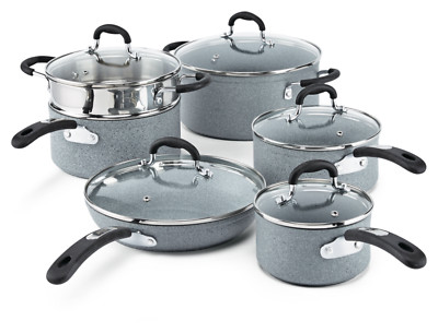 MASTER Chef Granite Coated Cookware Set, Non-Stick, Dishwasher & Oven Safe, 11pc