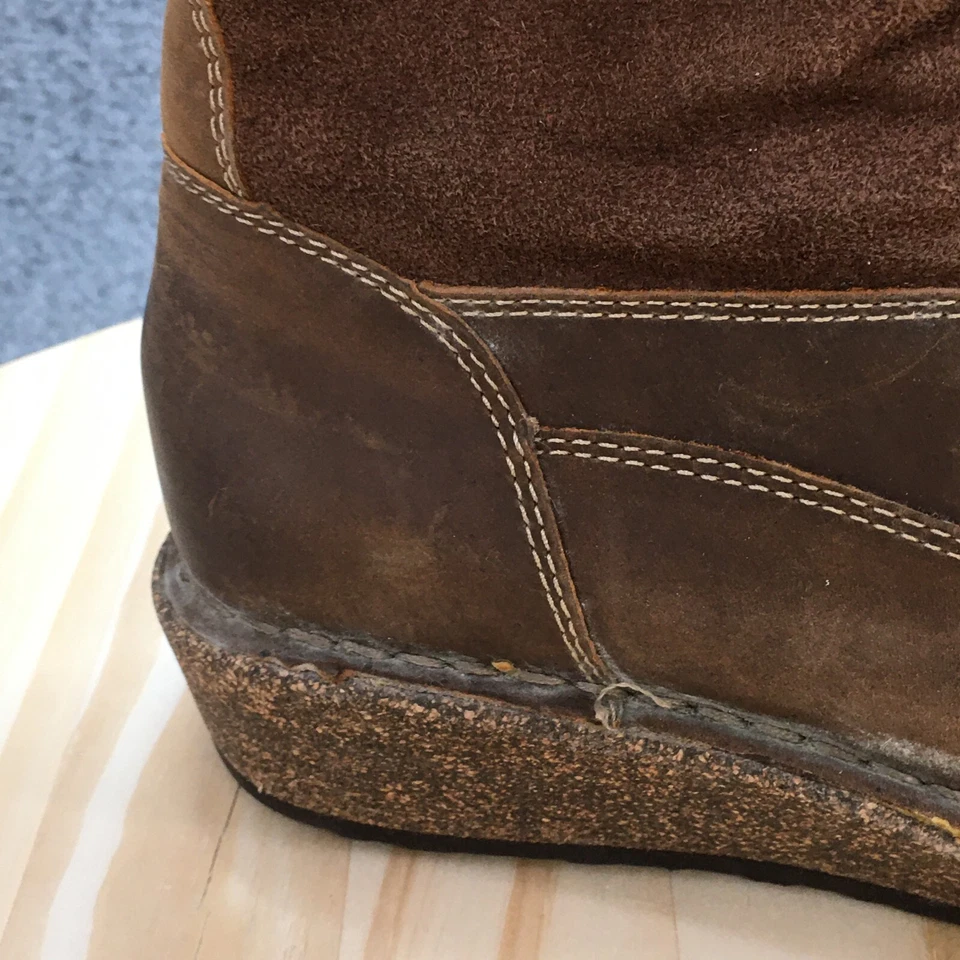 Botas Aetrex para mujer 8,5 Elsa media pantorrilla con cordones cremallera lateral montar cuero marrón Foto 4 de 4