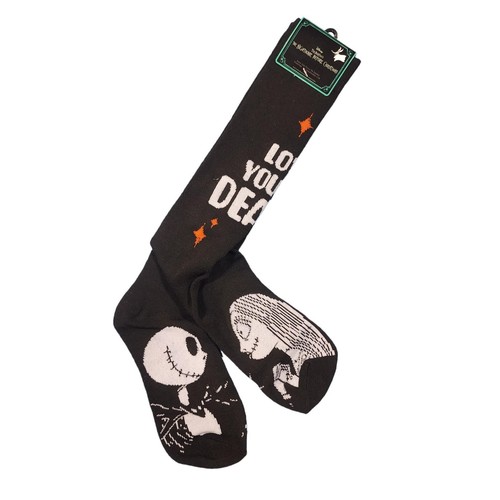 Nightmare Before Christmas Womens Socks Knee High Jack Skellington Love Death