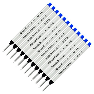 12 X - Private Reserve Ink 8127 Long Capless Rollerball made by Schmidt - Blue