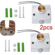 E27 Infrared PIR Motion Sensor Light Socket Holder Lamp Bulb Base Adapter NEW