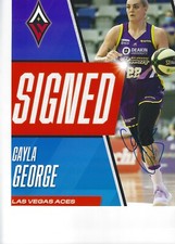 CAYLA GEORGE Signed 8 x 10 Photo WNBA Basketball LAS VEGAS ACES Australia