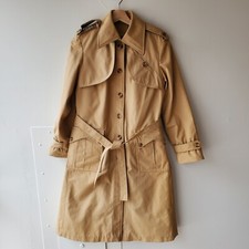 Vintage Lined Trench Women's 9 Tan Coat Made In Poland