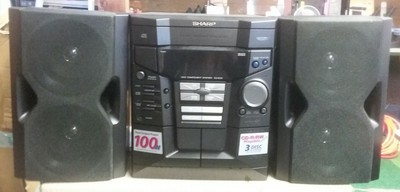 sharp stereo 3 disc changer