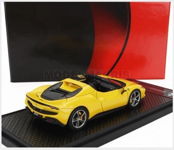 BBR-MODELS BBRC268C FERRARI - 296 GTS SPIDER 2022 - GIALLO MODENA - YELLOW - 1/4 - Immagine 2 di 2