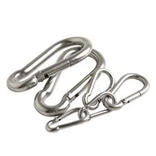 304 Stainless Steel Standard Carabiner - Spring Hook Carabiner Clip Snap M4-M14