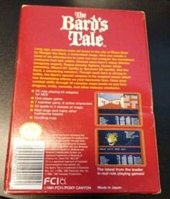 B2 Bard's Tale (Nintendo NES) Box Only