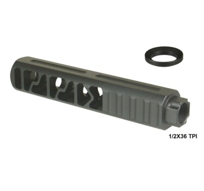 #ad 6quot; Solid PC Low Concussion 1 2x36 TPI 9mm Muzzle Brake Adapter Washer Included $49.99
