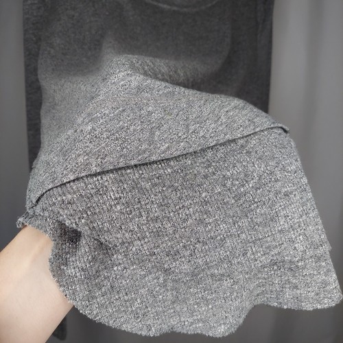 Feel The Piece Terre Jacobs Top Women Small Gray Long Thumbhole Sleeve Round Hem - Picture 4 of 7
