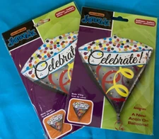 Set Of 2 Celebrate Diamondz UltraShape Party Mylar Balloons New In Package