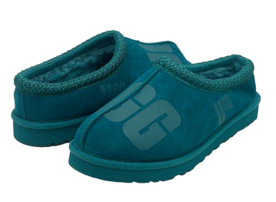 Uggs size USA 9 ; UK ?? 7.5 ; EU 50 teal leather slip on moccasins Women UGG Australia Dakota Slipper 5612 Blue Jay Suede 100  main image 4