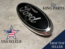 FORD BLACK & SILVER EMBLEM OVAL 9 INCH LOGO Front Grille/Tailgate Badge 2004-16 