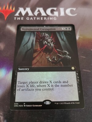 MTG. Monumental Corruption. Foil Borderless. Phyrexia: All