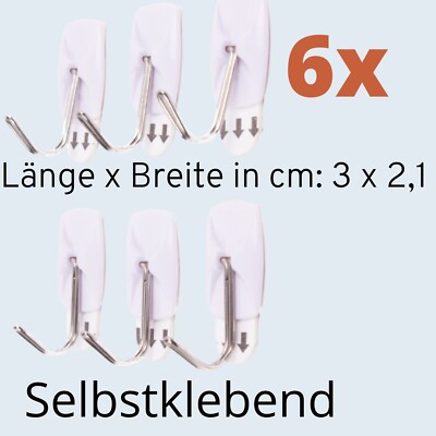 Handtuchhaken Geschirrtuch Klebehaken Selbstklebend Haken Wand Bad Küche 6x
