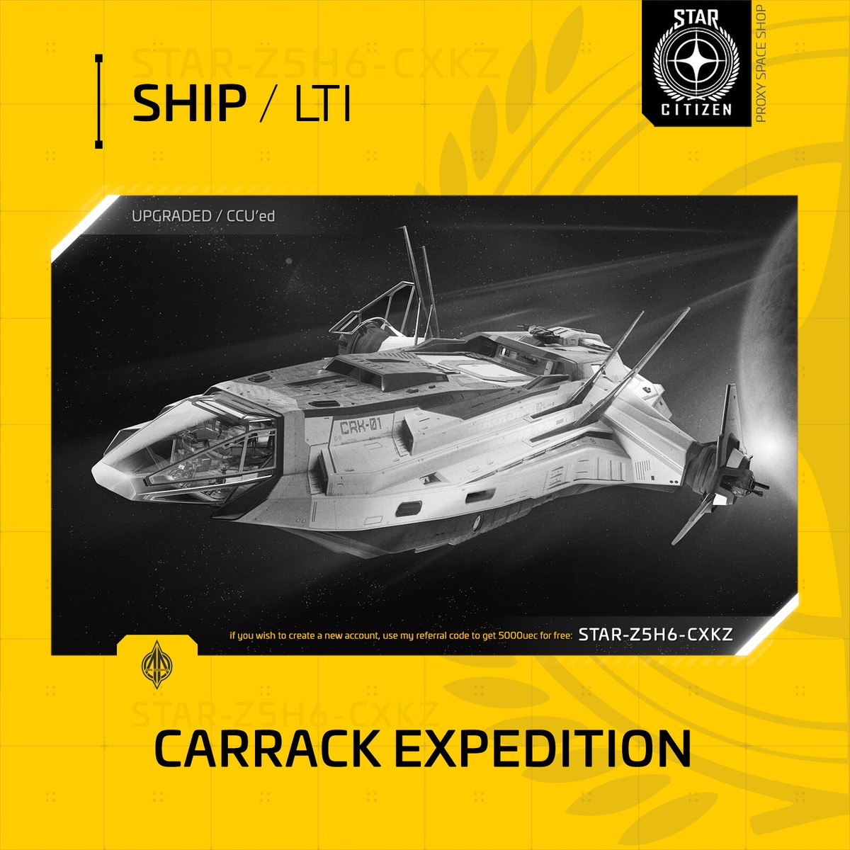 Star Citizen - ANVIL CARRACK EXPEDITION - LTI - CCU'd - (Lifetime