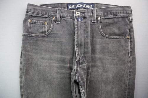 Vintage Men's Nautica Jeans Classic Fit Black USA Made Size 34x32 (Msr 34x26) - Picture 2 of 11