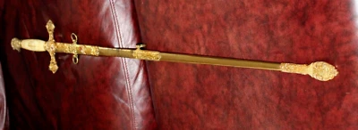 Antiques J.M. Litchfield & Son Masonic Sword w/Etched Blade - 37" Length - Image 1 of 4
