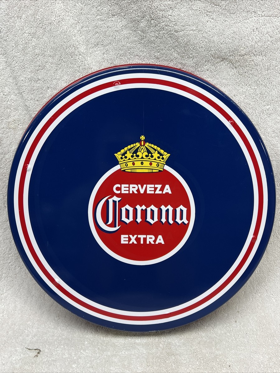 ☆レトロポップ☆Corona Extra Victoriaメタルビールトレイ CORONA EXTRA VICTORIA METAL BEER MODELO CERVEZA SERVING TRAY 13