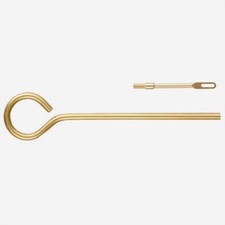 Dewey One-Piece 6” Brass Loop Rod #8-32 Thread W/ Slotted Tip – Made In USA