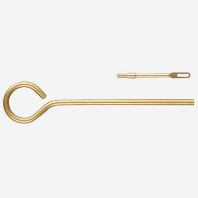 Dewey One-Piece 6  Brass Loop Rod #8-32 Thread W/ Slotted Tip   Made In USA