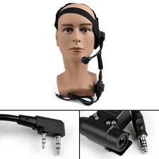 1x HD-02 Z-Tactical Bowman Elite II Headset U94 PTT For Kenwood BaoFeng Radio B9
