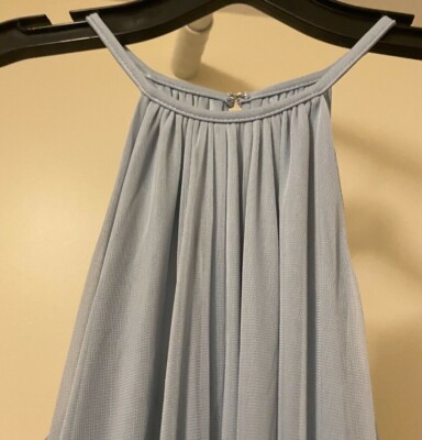 Brand New! David's Bridal Dress, Dusty Blue, Size 0 (fits 2-4 also, flowy  style) | eBay