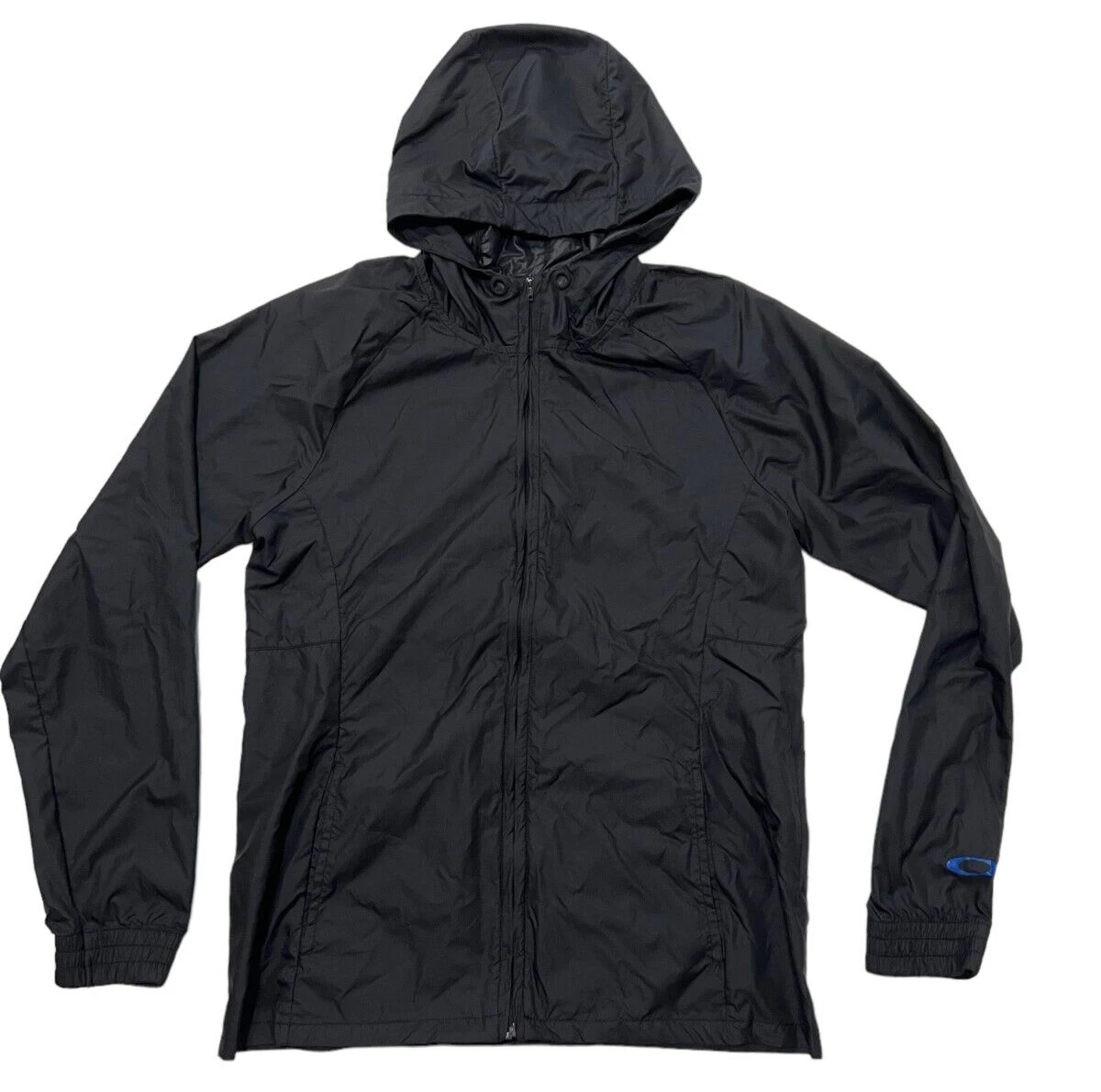 Oakley Performance Fit Women's Full Zip Windbreaker Rain Jacket-Black- Size  M