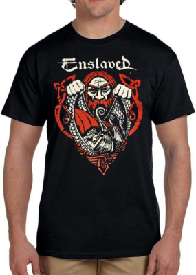 ENSLAVED BLACK Metal Band Black T Shirt