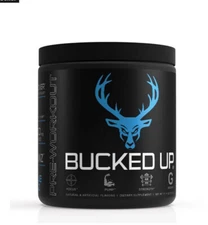 BUCKED UP PRE-WORKOUT BLUE RAZ NEW 11.5 OZ 30 SERVINGS 05/26