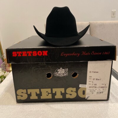 Stetson El Patron 30X Beaver Cowboy Hat With Original BOX Size