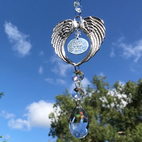 Neu Always On My Mind Forever in My Heart Sonnenfänger ~ Silver Wings ~ Memorial - Bild 9 von 12
