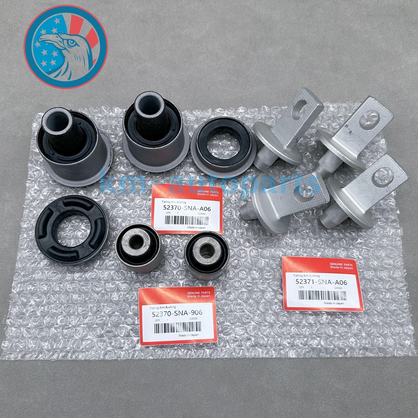 1kit Rear Knucle + Trailing Arm Bushing Set Both Sides For Honda CIVIC 2006-2011