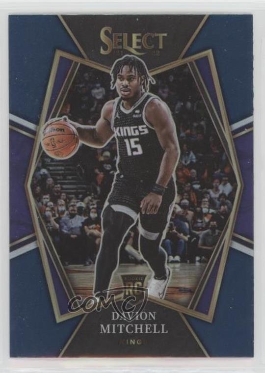 2021-22 Panini Select Premier Level Blue Prizm Davion Mitchell #118 mp7