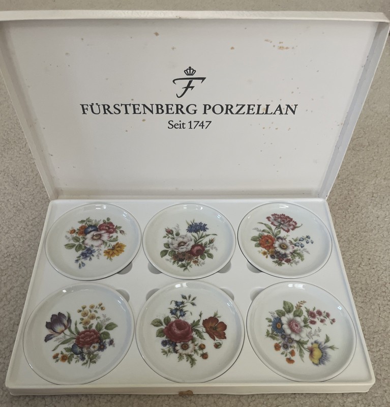 Set Of Dishes  6 items Furstenberg Porcelain Manufactory Germany Hand Drawn