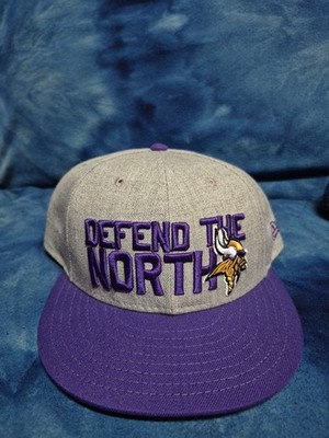 Vikings Hat Fitted 7 5/8 Defend The North Minnesota Vikes NFL Cap New Era