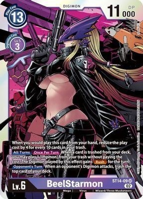 Foil BeelStarmon ST14-09 SR Starter Deck 14: Beelzemon Advanced Deck Set Digi...