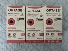 3 Pack Optase Mad Advanced Dry Eye Drops Exp 12/2026