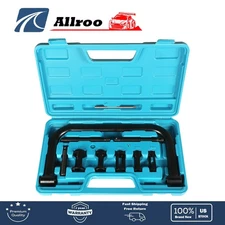 Spring Clamp Tool Kit For Valve Spring Compressor w/ C Clamp Extension Rods 10Pc