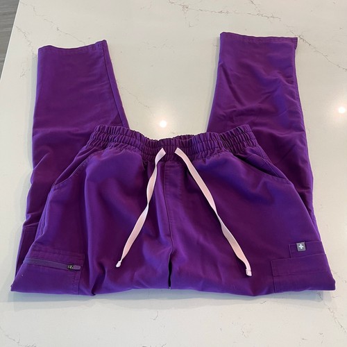 Figs High Waisted Yola Scrub Pant in Magic Purple Size Medium Petite - Picture 4 of 12
