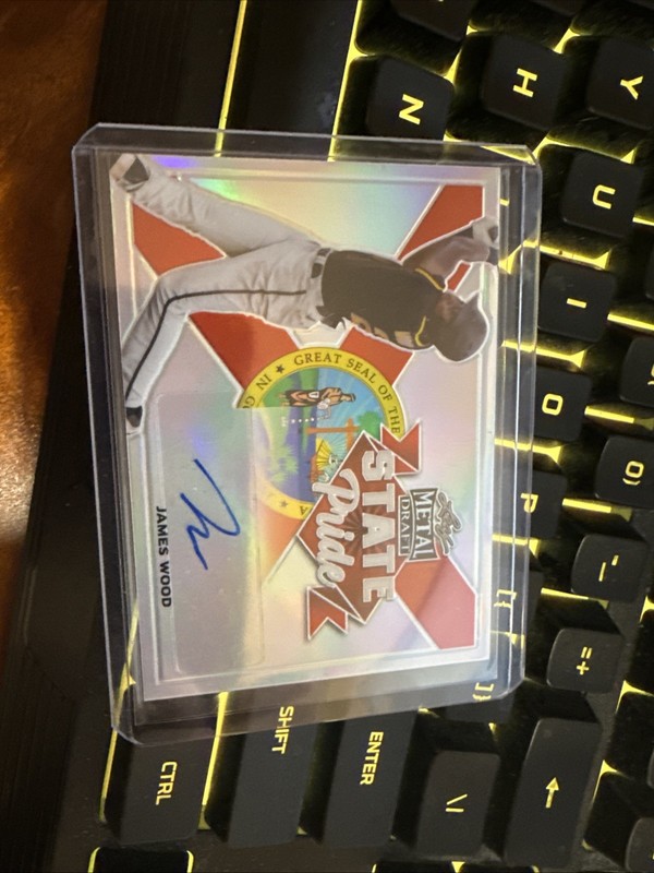 James Wood Refractor Auto - 2021 Leaf Metal Draft State Pride - Nationals
