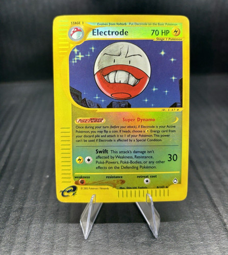 The Pokémon Company Electrode Aquapolis Reverse Holo 8/147 Rare 70 HP 2002