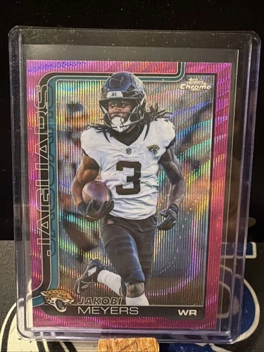 2025 Topps Chrome- Jakobi Meyers Pink Wave Refractor /250 (SP) #176