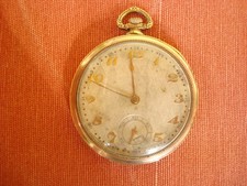 ANTICO OROLOGIO DA TASCA '' TEMERAIRE GENEVE' PLACCATO ORO  EPOCA '900  FUNZIONA