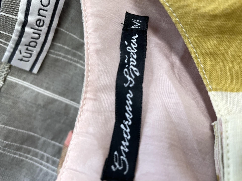 Colete GUDRUN SJODEN tamanho P/M 100% BAMBOO bege mostarda floral - Imagem 2 de 4