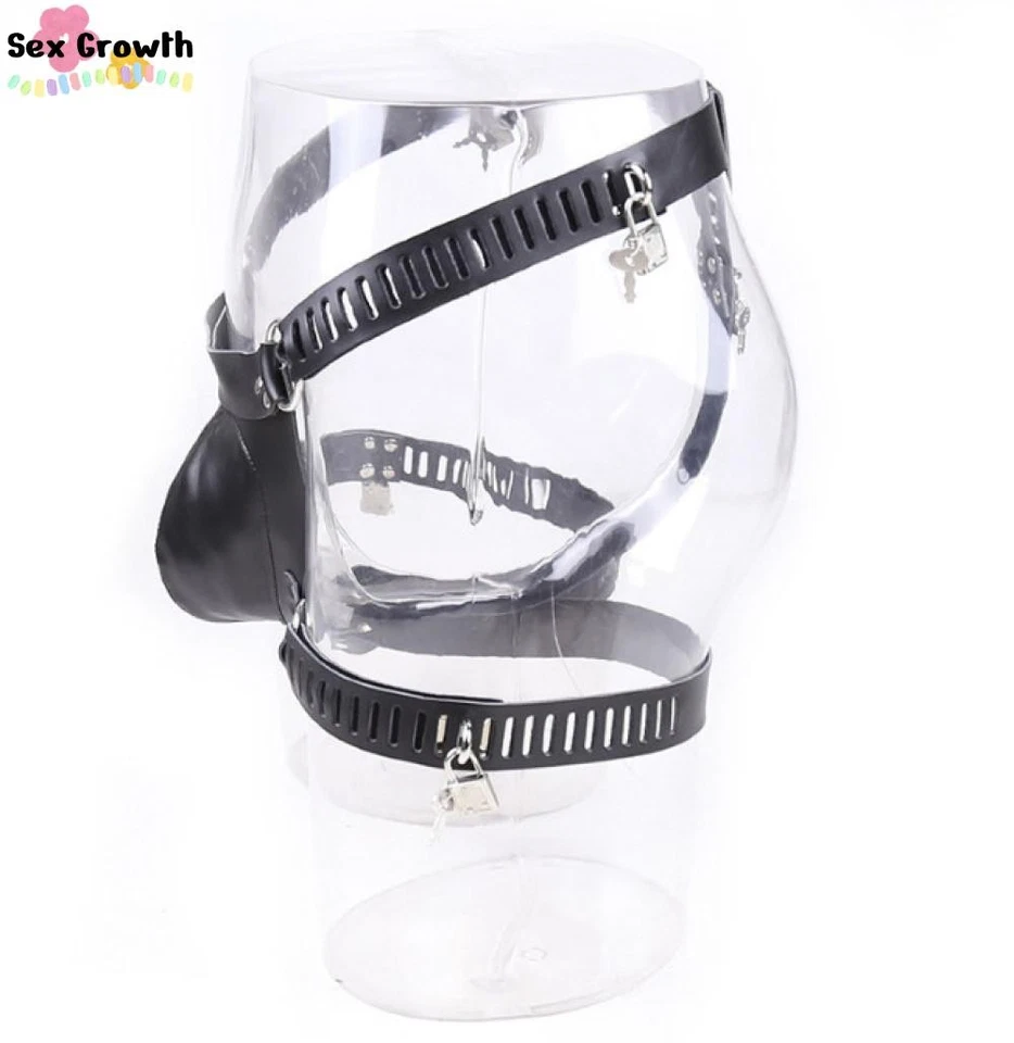 Cinturón de castidad de cuero con bloqueo ropa interior mazmorra bragas jaula para pene Foto 3 de 4