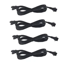 4pcs 60in/150cm RGB LED Rock Motorcycle Light Extension Cable Wire Cord Set Neon