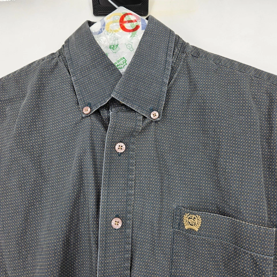 Camisa Cinch Para Hombre Mediana Geométrica Occidental Con Botones Vaquero Manga Larga Foto 2 de 4