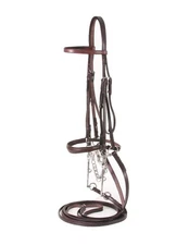 Tough 1 Bridle Weymouth Show Leather Stitched Cavesson 20-05677