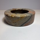 Vintage Onyx Marble Stone Ashtray Polished Solid Stone 5” Heavy Catchall — photo 6