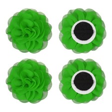3.1" Dog Collar Flowers for Dogs Green 4Pcs